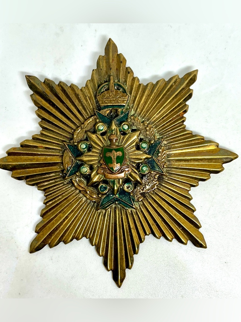 Vintage Heraldic Star Shield Pendant